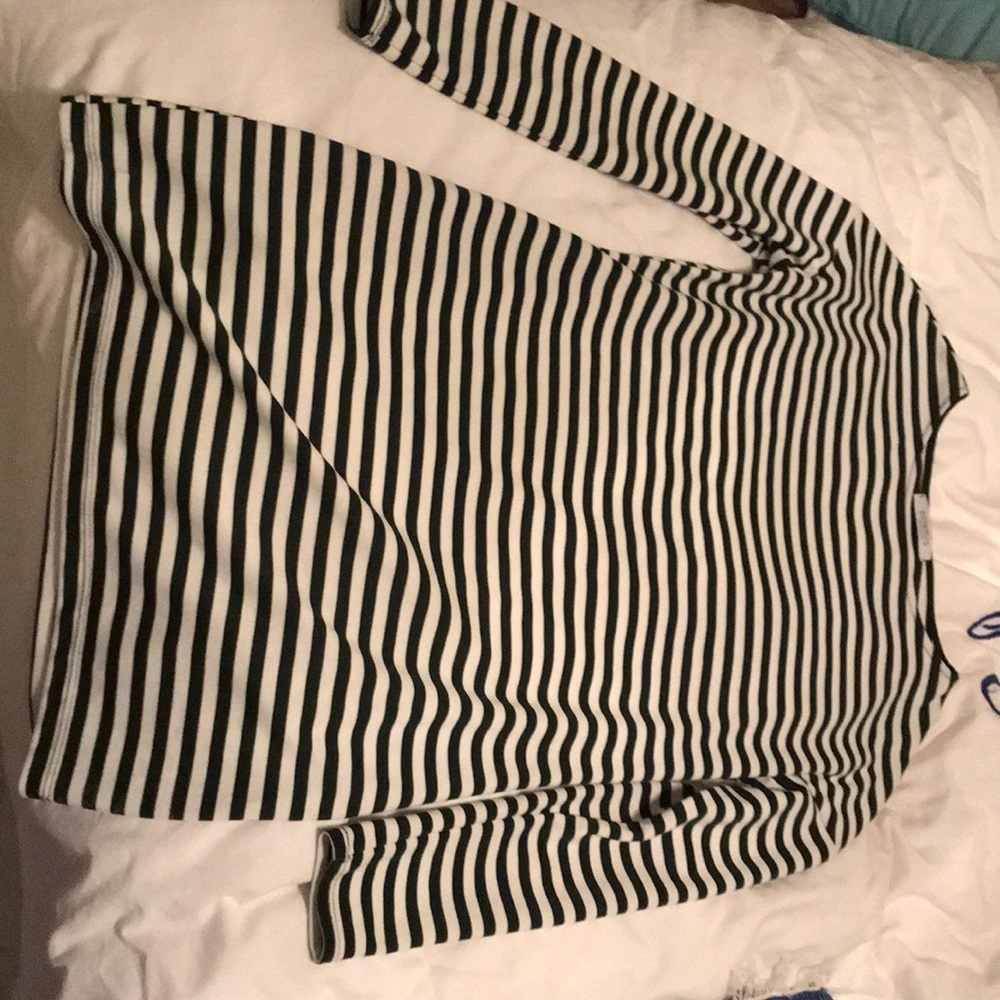 Black and white stripped dress